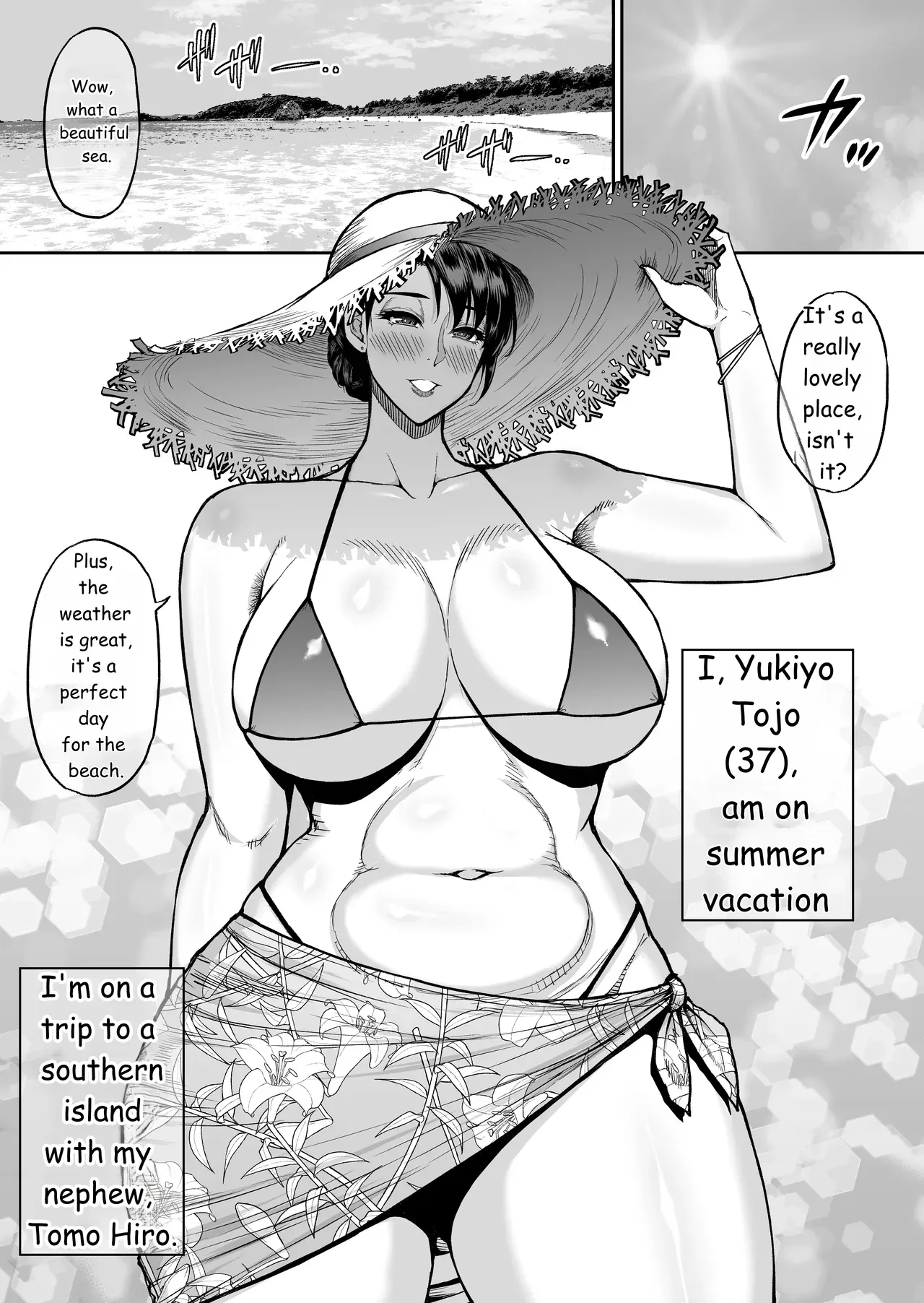 Toujou Yukiyo 37-sai Manatsu no Beach de Aokan Hamedori Sex Oi no Iu Koto ni wa Sakaraenai Watashi — page 2