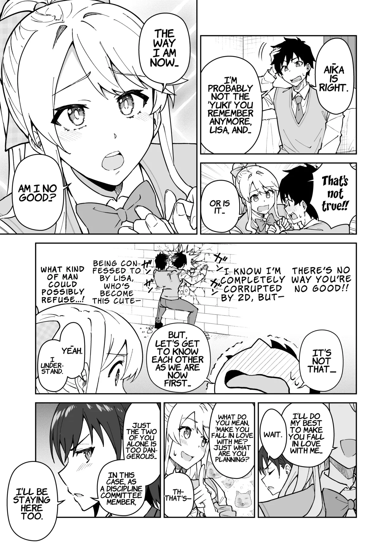 Cross My Heart ~The Tsundere Disciplinary Committee Member and the Beautiful Blonde Exchange Student — page 16