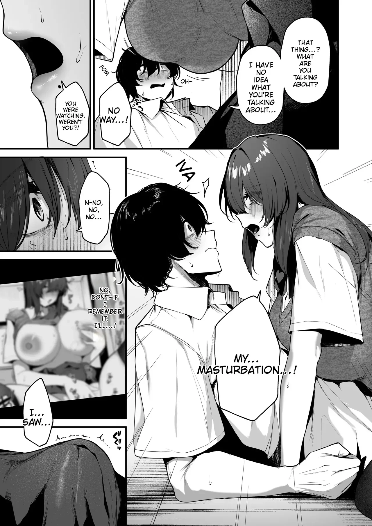 I’m the only one who knows that Kagemori-san—a loner and a wallflower—is actually a shy, super-perverted girl. — page 13