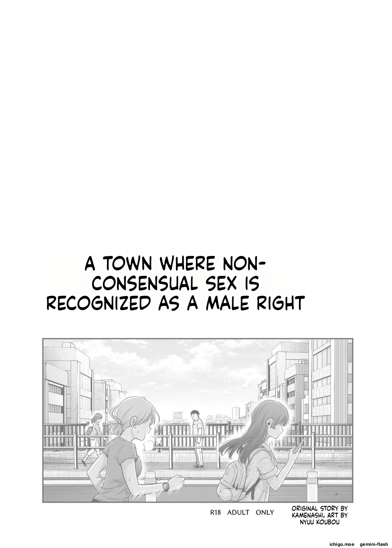 EX: A town where non-consensual sex is recognized as a man's right. In all cases, the man's sexual desires will take precedence. — page 2