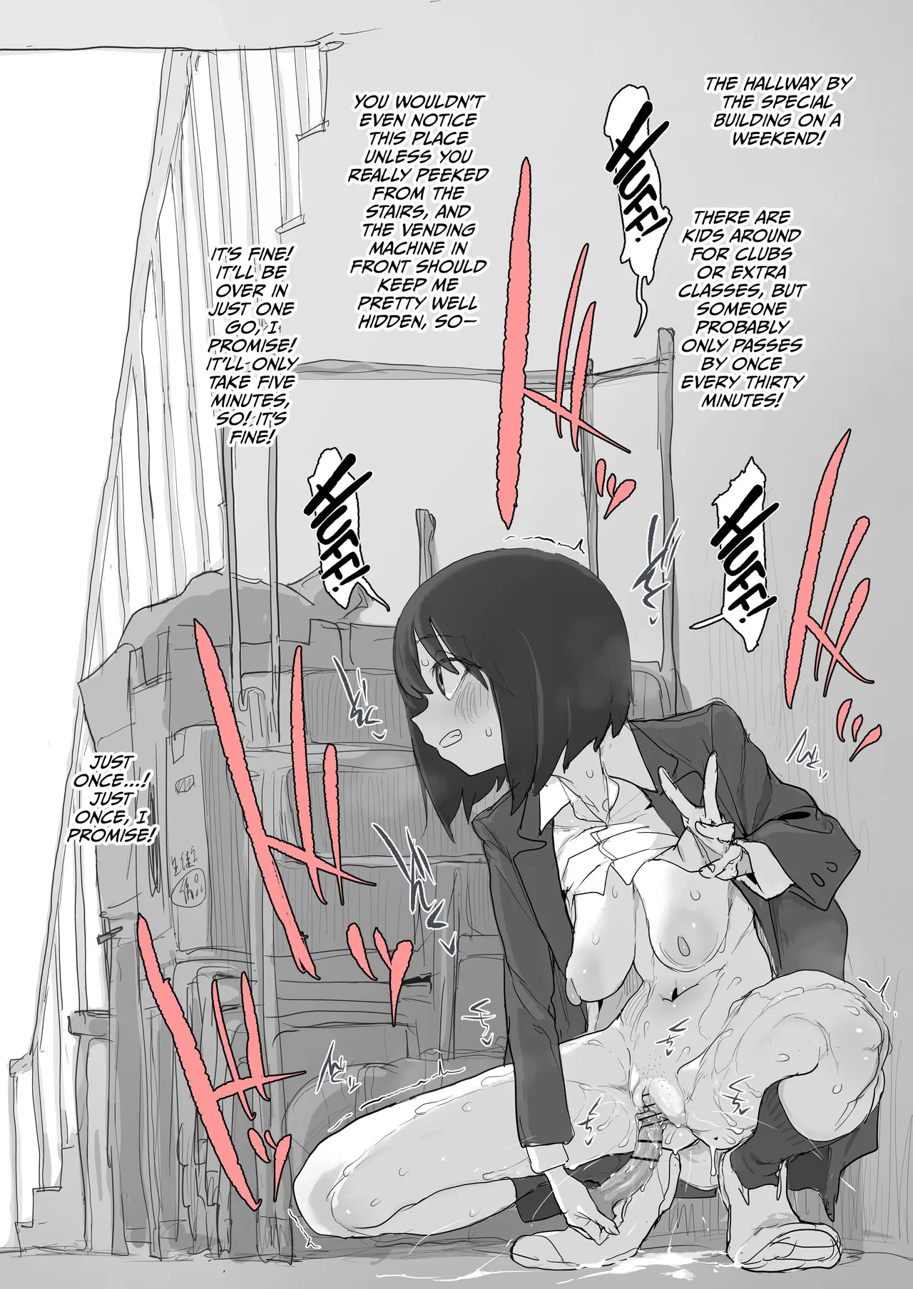 Kaidan Waki de Roshutsu Ona no Renshuu Shitetara Tomodachi ga Kite Pinchi no Runa-chan — page 2