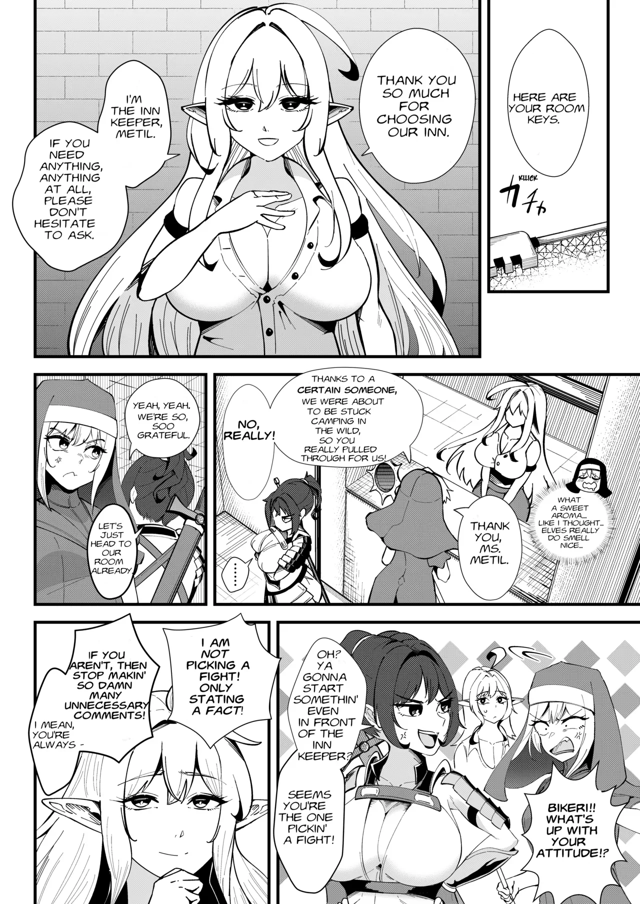 The Half Slime Elf's Absorptive Boobification -- The Tragic End of the Swordswoman and Mage Who Melt Away the Moment They Reconcile — page 3