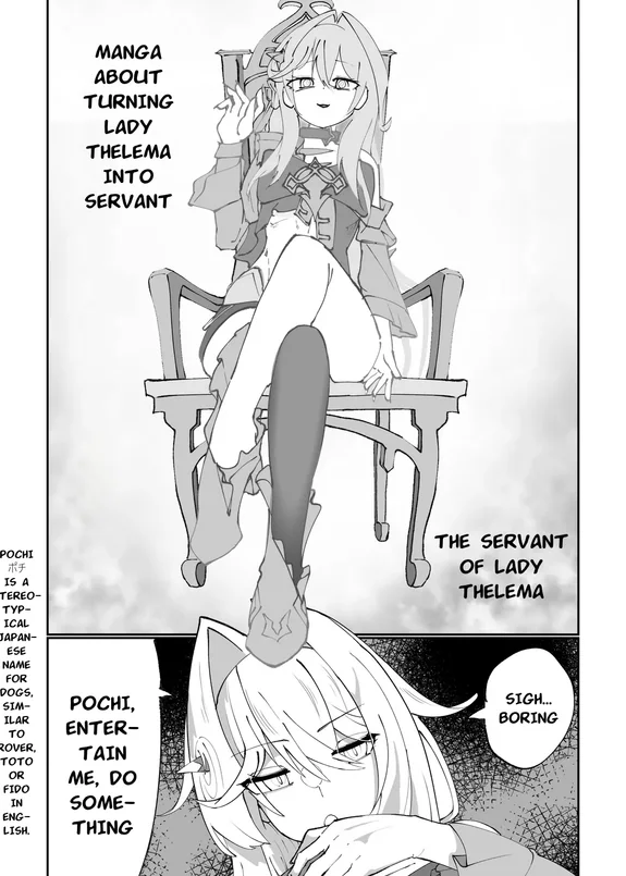 Manga about turning Lady Thelema into servant