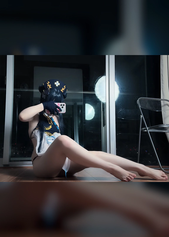 youmeko-kisaki see through dress with thongs
