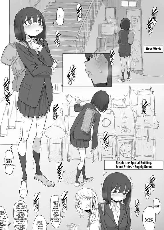 Kaidan Waki de Roshutsu Ona no Renshuu Shitetara Tomodachi ga Kite Pinchi no Runa-chan